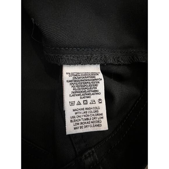 Free People Women’s Black Denim Button-Front Mini Skirt‎ — Size 10 - Picture 6 of 6